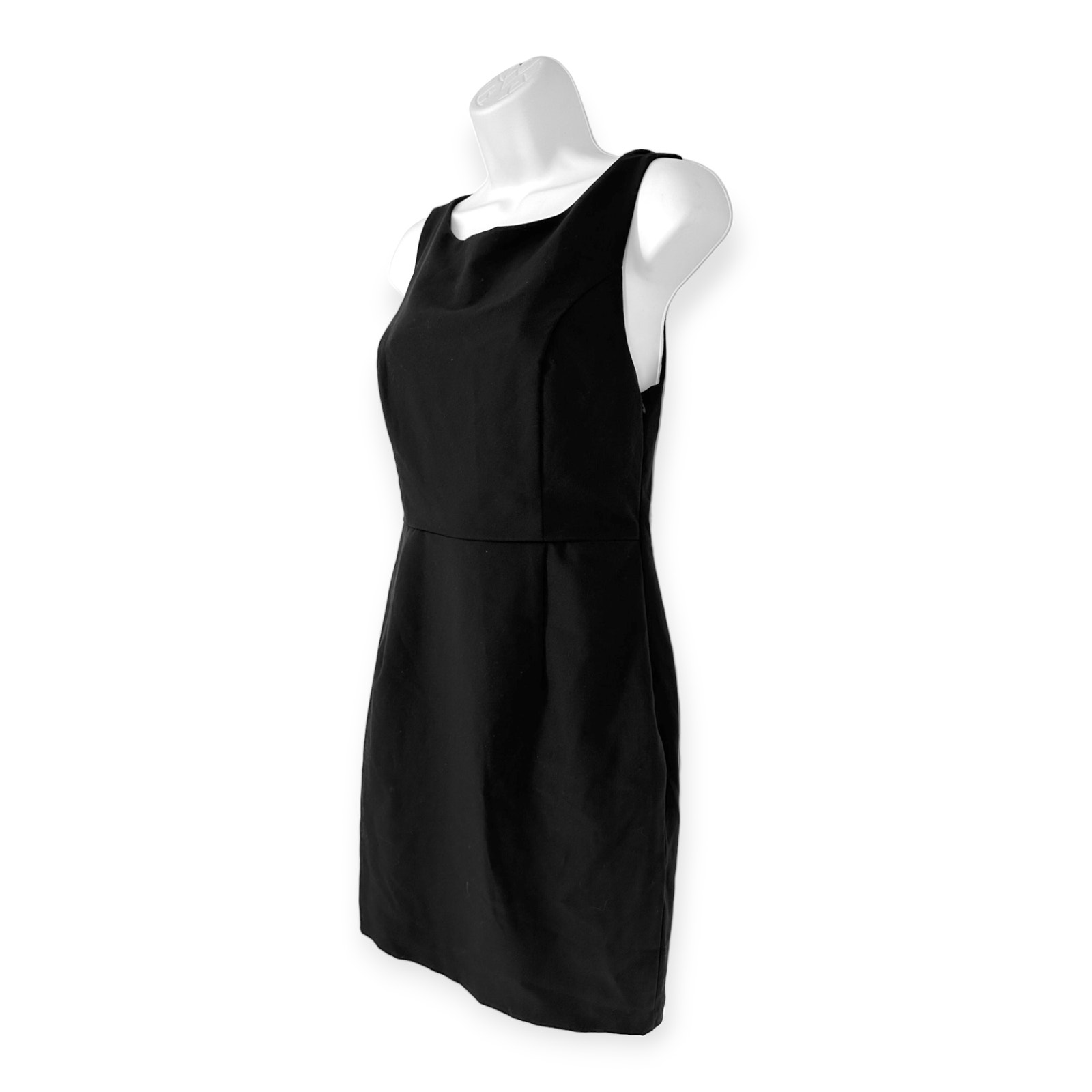 Lovely Day | Small | Sleeveless Square Neck Draped Back Little Black Dress